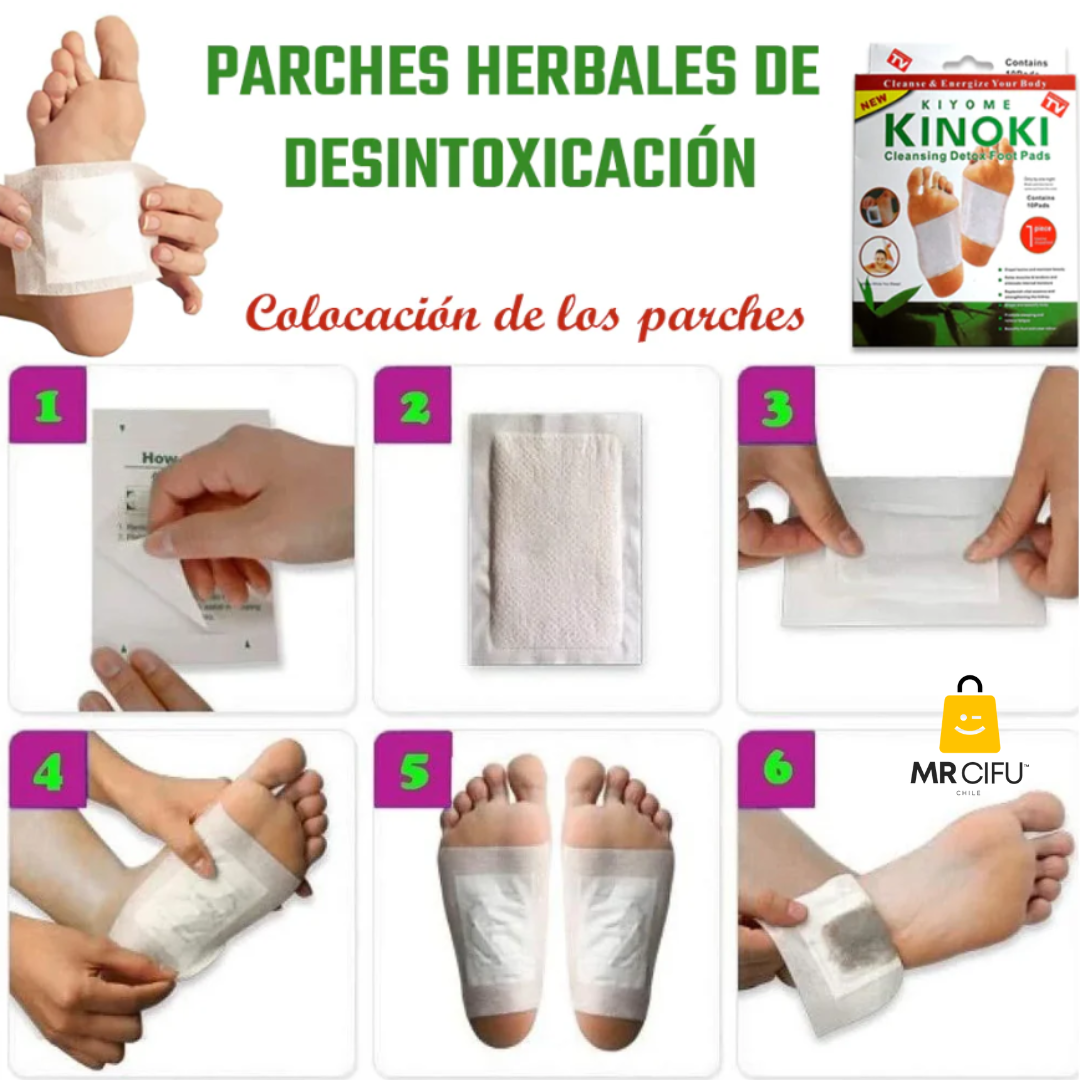NaturaPatch Kinoki™ – Parches Detox Naturales para Pies (10 Unidades)