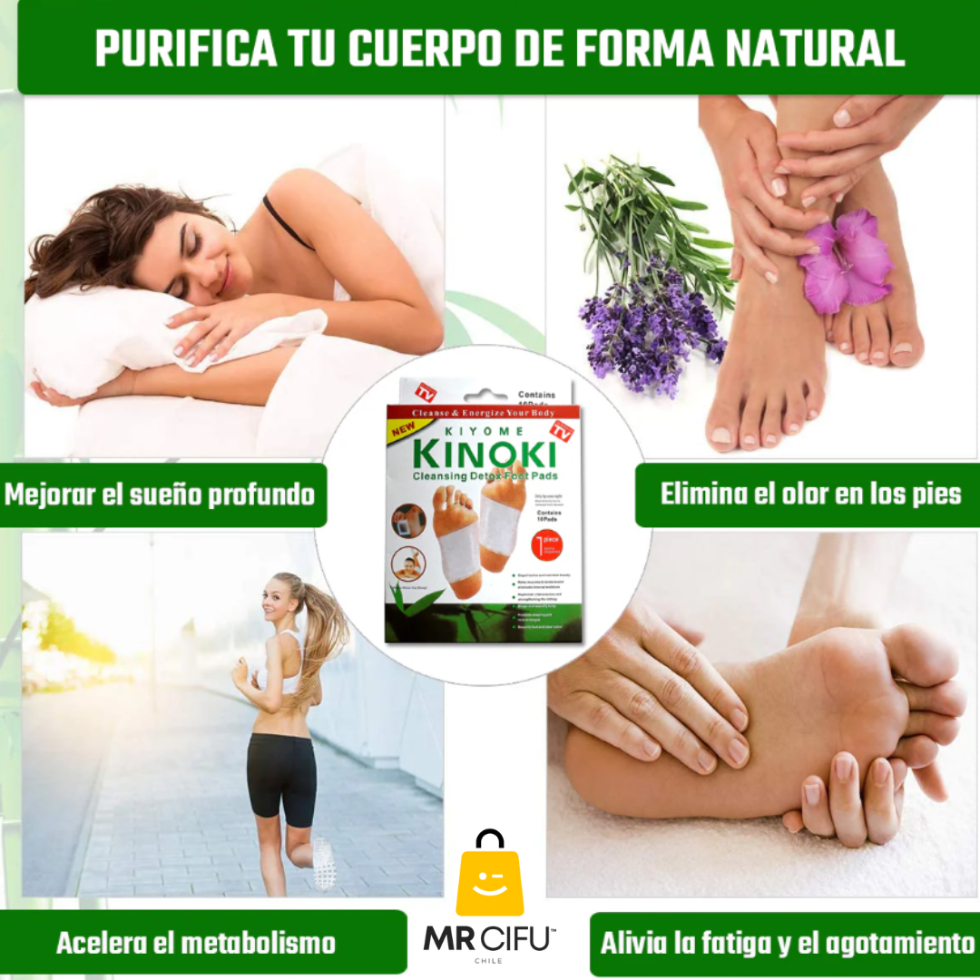 NaturaPatch Kinoki™ – Parches Detox Naturales para Pies (10 Unidades)