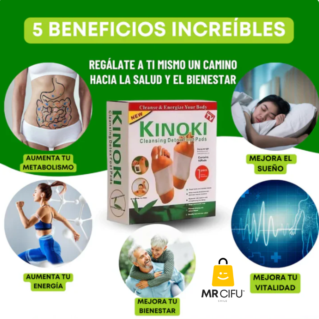NaturaPatch Kinoki™ – Parches Detox Naturales para Pies (10 Unidades)