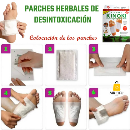 NaturaPatch Kinoki™ – Parches Detox Naturales para Pies (10 Unidades)