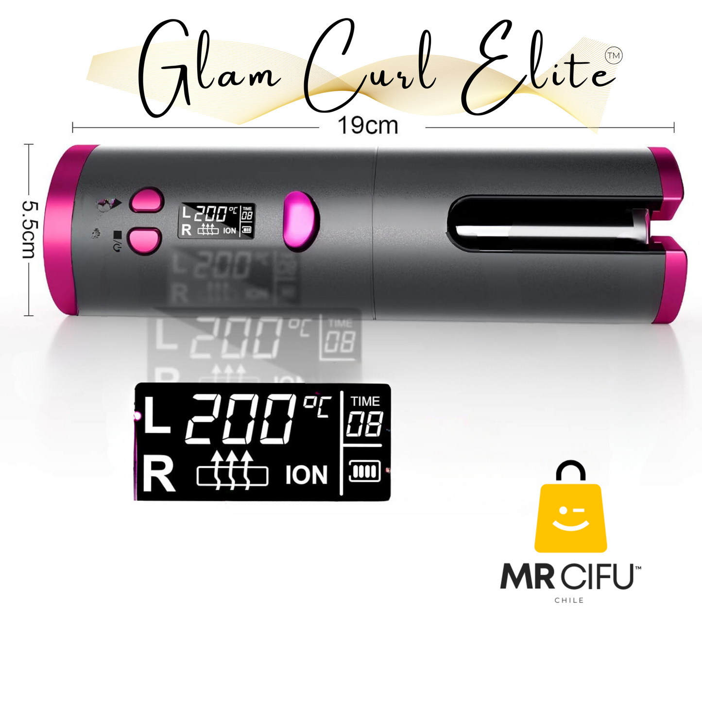 Rizos Perfectos en un ClicK!®  GlamCurl Elite™                ⭐⭐⭐⭐⭐