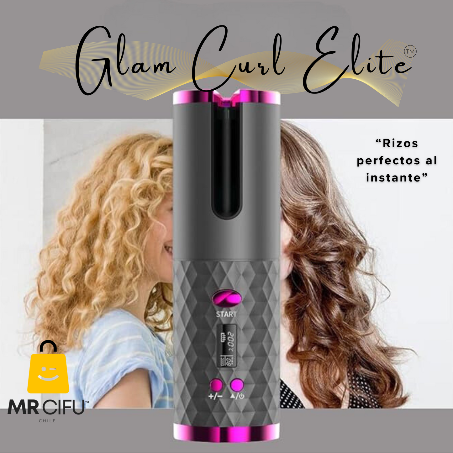 Rizos Perfectos en un ClicK!®  GlamCurl Elite™                ⭐⭐⭐⭐⭐